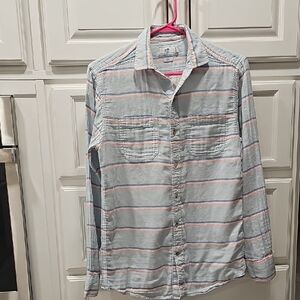 Southern Tide Classic Fit Shirt with Pink and Blue Stripes